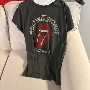 MadeWorn Rolling Stones Graphic Tee - Black and Red
